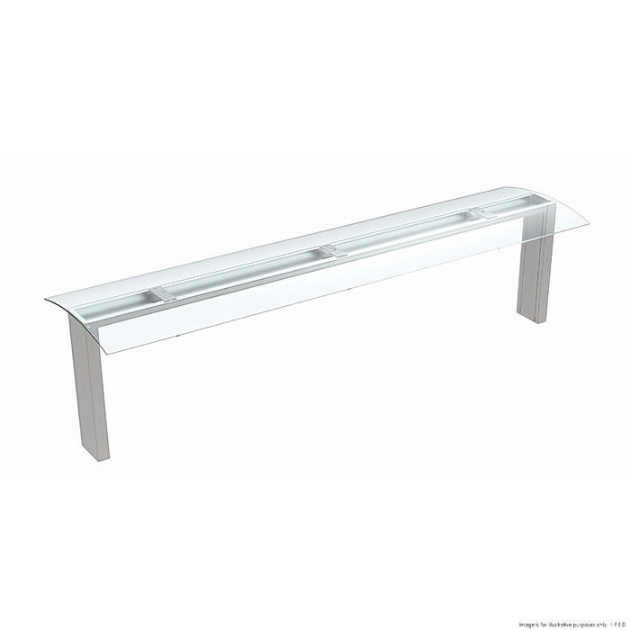 Thermaster Top Glass Sneeze Guard With LED Lighting - TGL-6G