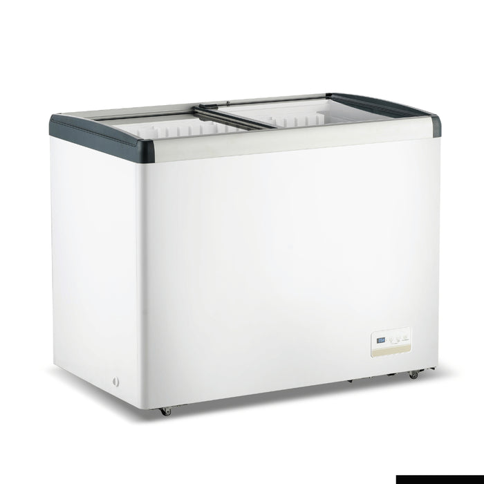 Thermaster 336L Chest Freezer with Flat Glass Sliding Lids - WD336G