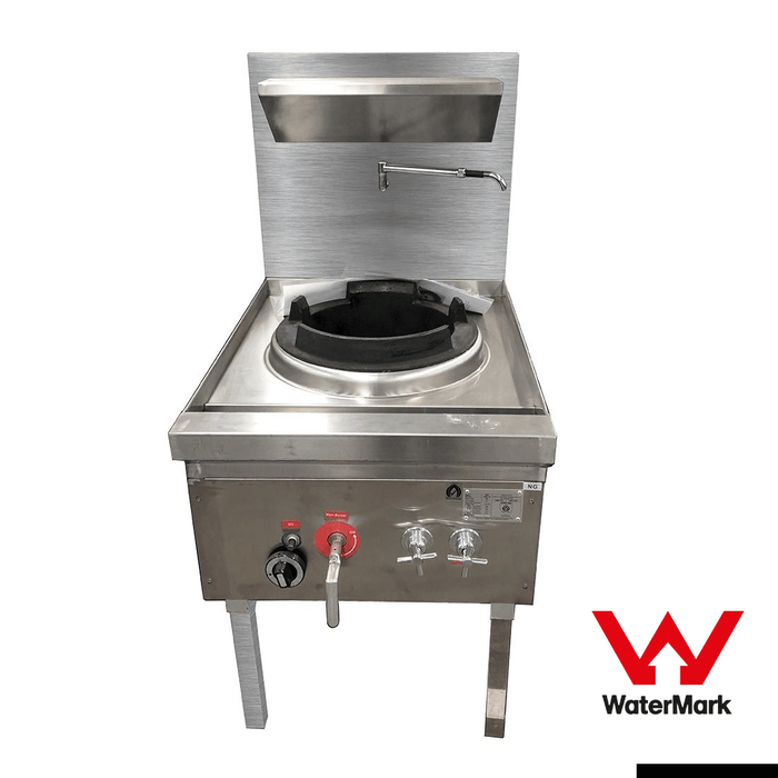 Gasmax Stainless Steel Waterless Nature Gas Single Wok Chimney Burner - WW-1NC