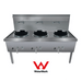 Gasmax Stainless Steel Waterless LPG Triple Wok Chimney Burner - WW-3LC