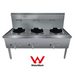 Gasmax Stainless Steel Waterless Nature Gas Triple Wok Chimney Burner - WW-3NC
