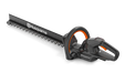 Side view of a Husqvarna hedge trimmer with ergonomic handle.