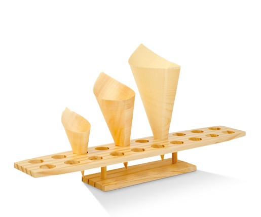 Wooden Cone Stand 20 Holes 16pc/ctn