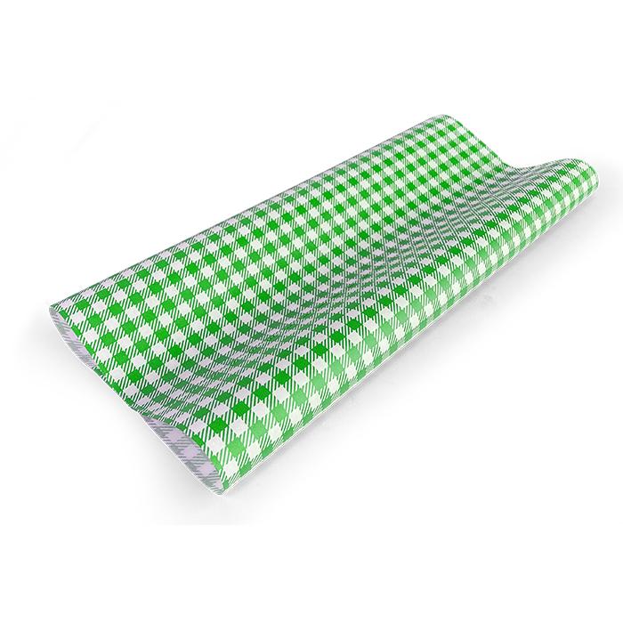 #Greaseproof Paper Gingham Green Large 400 X 330mm - 200/ream