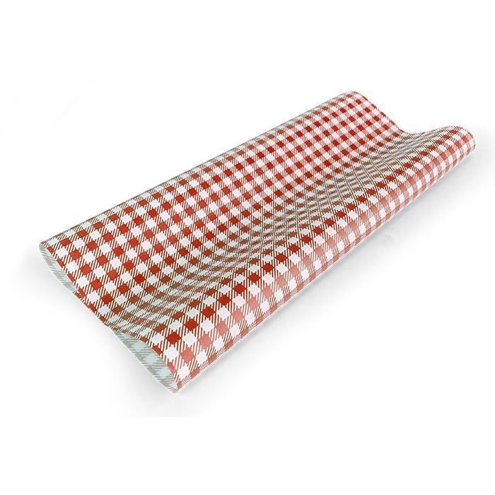 #Greaseproof Paper Gingham Red Large 400 X 330mm - 200/ream