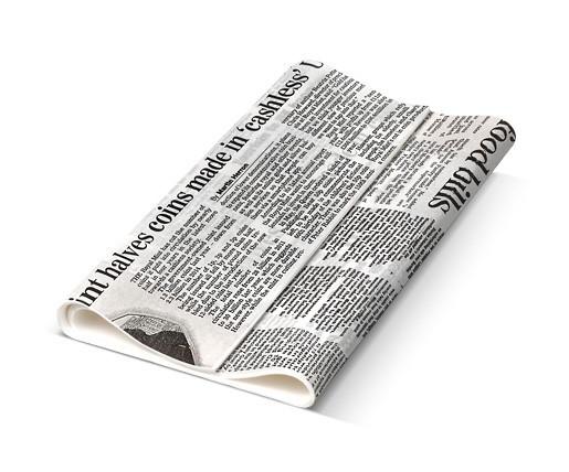 #Greaseproof Paper Newsprint 190 x 300mm - 200/ream