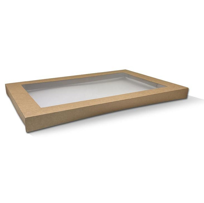 Kraft Catering tray Lid - Medium Plus-PET Window100/ctn