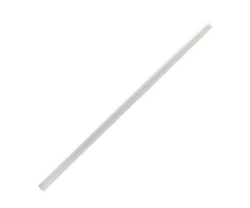 paper straw cocktail-plain white 2500pc/ctn