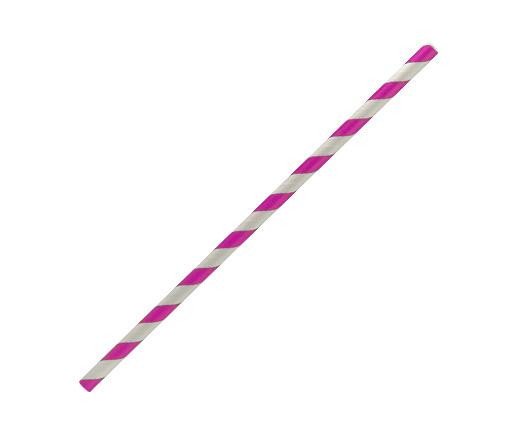 paper straw regular-pink stripe 2500pc/ctn