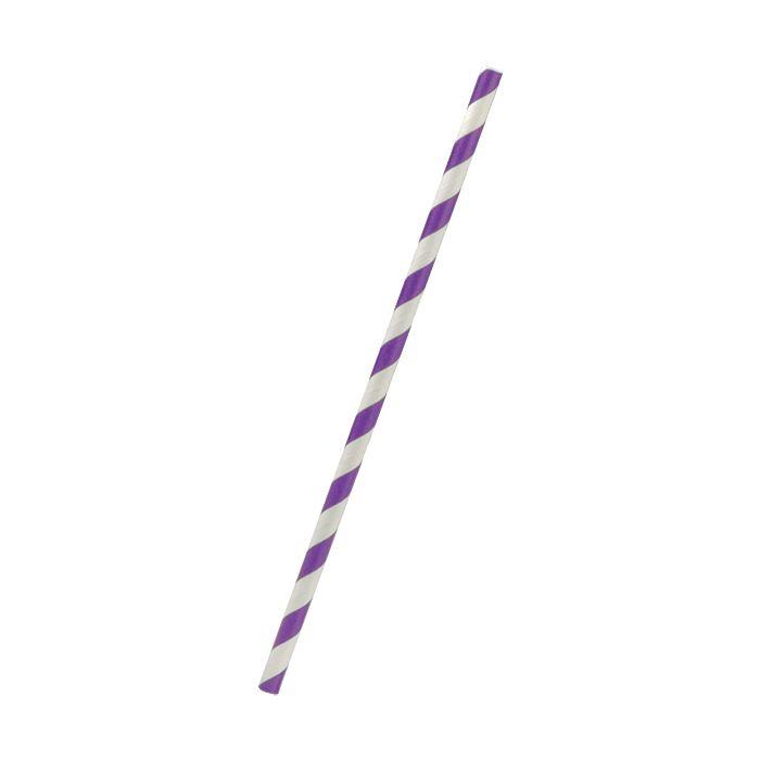 paper straw regular-purple stripe 2500pc/ctn