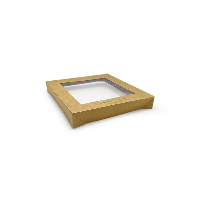 Square Catering Tray Lid - Small-PLA Window 100pc/ctn