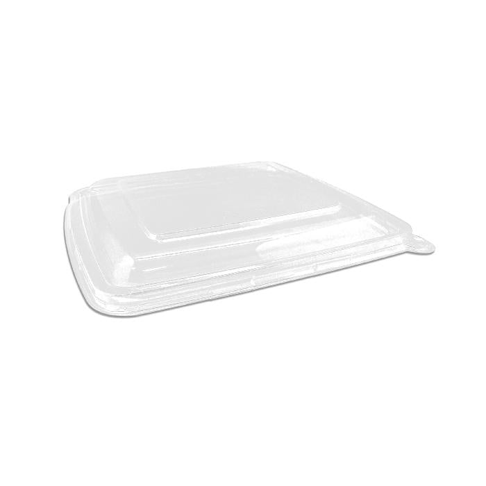 PET Lid Square Takeaway Tray 9" 3 Compartment 200pc/ctn