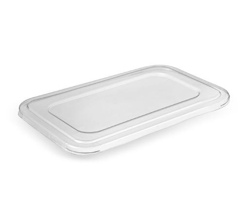 PET Lid for 4 compartment tray 300pc/ctn