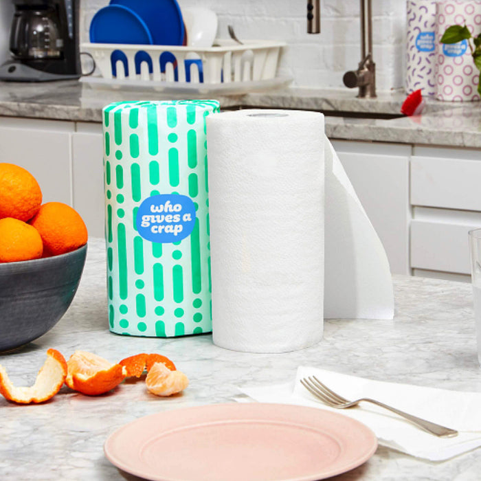 100% Recycled Paper Towels - 6 Double Length Rolls - Who Gives A Crap Paper Towels